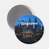 Singapur Cityscape Magnet (Vorderseite/Rückseite)
