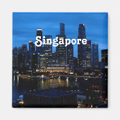 Singapur Cityscape Magnet (Vorne)