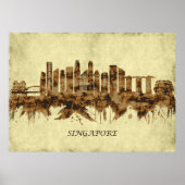 Singapur Cityscape Poster (Vorne)