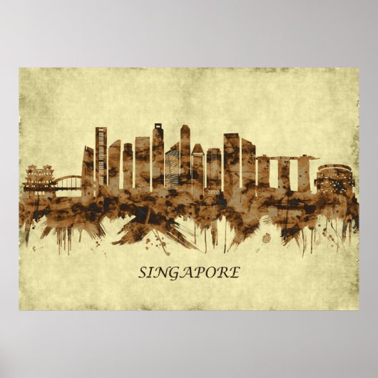 Singapur Cityscape Poster (Vorne)