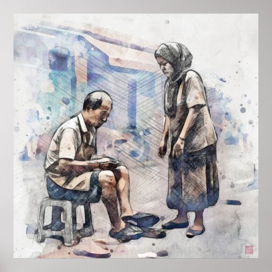 Singapur Cobbler - Große Archivdrucke Poster (Vorne)