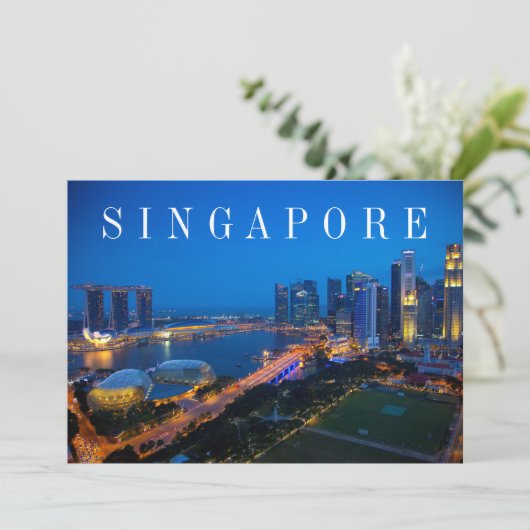 Singapur Downtown Dankeskarte (Stehend Vorderseite)