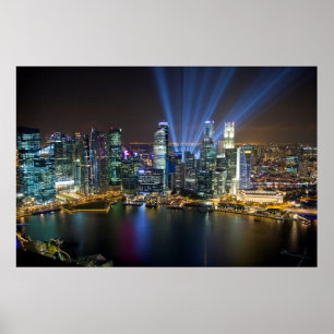 Singapur Downtown-Lichtshow Poster