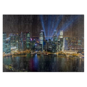 Singapur Downtown-Lichtshow Schneidebrett