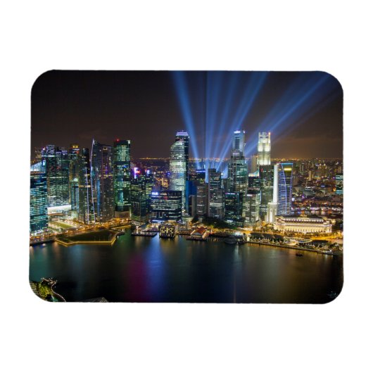 Singapur Downtown Lightshow Magnet (Horizontal)
