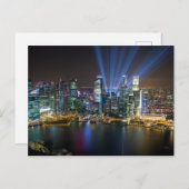 Singapur Downtown Lightshow Postkarte (Vorne/Hinten)