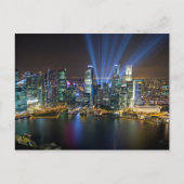 Singapur Downtown Lightshow Postkarte (Vorderseite)