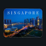 Singapur Downtown Magnet<br><div class="desc">Singapur. Nachts Übersicht in der Innenstadt. Guthaben als: Jaynes Gallery / DanitaDelimont.com</div>