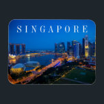 Singapur Downtown Magnet<br><div class="desc">Singapur. Nachts Übersicht in der Innenstadt. Guthaben als: Jaynes Gallery / DanitaDelimont.com</div>