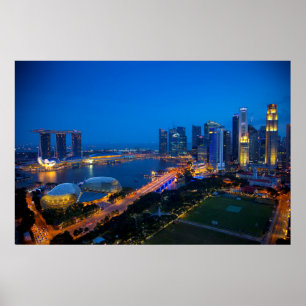 Singapur Downtown Poster