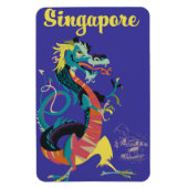 Singapur Dragon Vintage Reiseplakat Magnet (Vertikal)