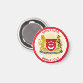 Singapur-Erbe-Emblem Magnet (Vorderseite/Rückseite)
