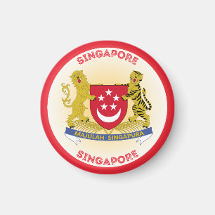 Singapur-Erbe-Emblem Magnet