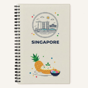 Singapur-Erbe- und Reise-Fotoarchiv-Journal Notizblock