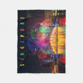 Singapur Fireworks Fleecedecke (Vorderseite)