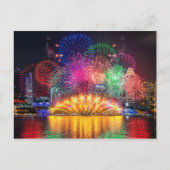 Singapur Fireworks Postkarte (Vorderseite)