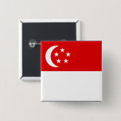 Singapur Flag Button/Lapel Pin Button (Vorne & Hinten)