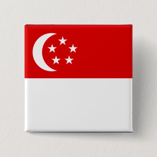 Singapur Flag Button/Lapel Pin Button (Vorderseite)