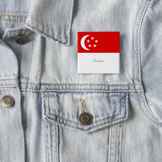 Singapur Flag Button/Lapel Pin Button (Beispiel)