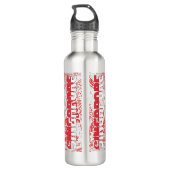 Singapur Flag Gorgeous Patriotic Edelstahlflasche (Rückseite)