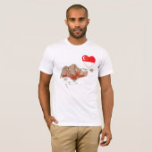 Singapur Flag Heart and Map T - Shirt (Vorne ganz)