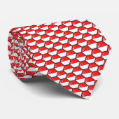 Singapur Flag Honeycomb Krawatte (Gerollt)