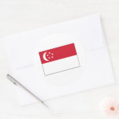 Singapur FLAG International Runder Aufkleber (Umschlag)
