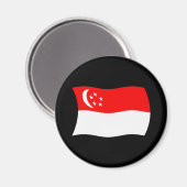 Singapur Flag Magnet (Vorderseite/Rückseite)