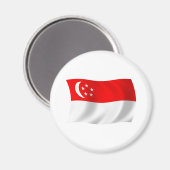 Singapur Flag Magnet (Vorderseite/Rückseite)