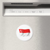 Singapur Flag Magnet (In Situ (Geschirrspüler))