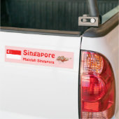 Singapur Flag + Map Autoaufkleber (Auf Lkw)