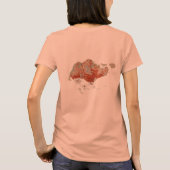 Singapur Flag + Map T - Shirt (Rückseite)