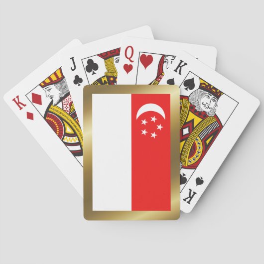 Singapur Flag Playing Cards Spielkarten (Rückseite)