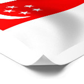 Singapur Flag Poster Print (Ecke)