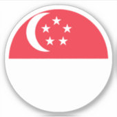 Singapur Flag Round Sticker (Vorderseite)