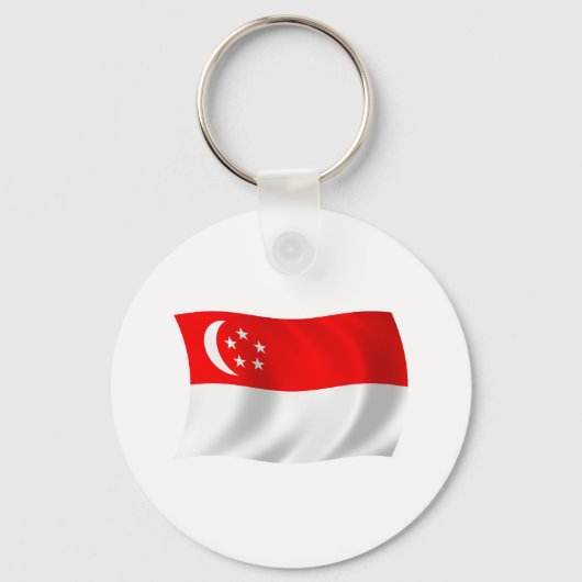 Singapur Flag Schlüsselanhänger (Vorderseite)
