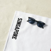 Singapur Flag Splendid Patriotic Strandtuch (Beispiel)