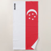 Singapur Flag Splendid Patriotic Strandtuch (Vorderseite)
