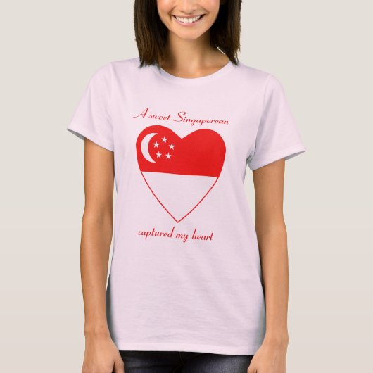 Singapur Flag Sweetheart T - Shirt (Vorderseite)