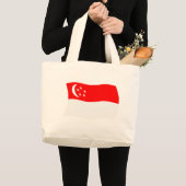 Singapur Flag Tote Bag Jumbo Stoffbeutel (Vorderseite (Produkt))