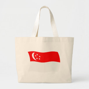 Singapur Flag Tote Bag Jumbo Stoffbeutel