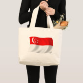 Singapur Flag Tote Bag Jumbo Stoffbeutel (Vorderseite (Produkt))