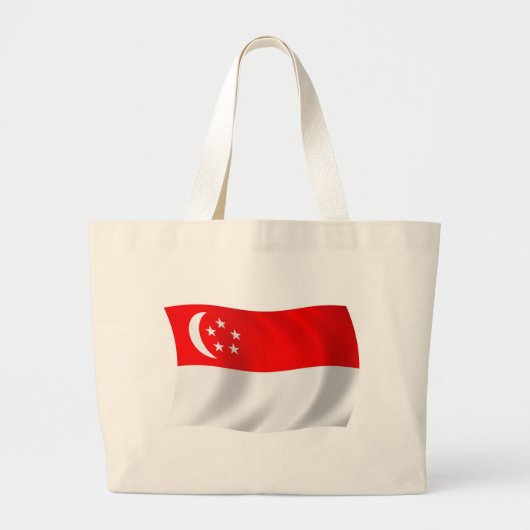 Singapur Flag Tote Bag Jumbo Stoffbeutel (Vorne)