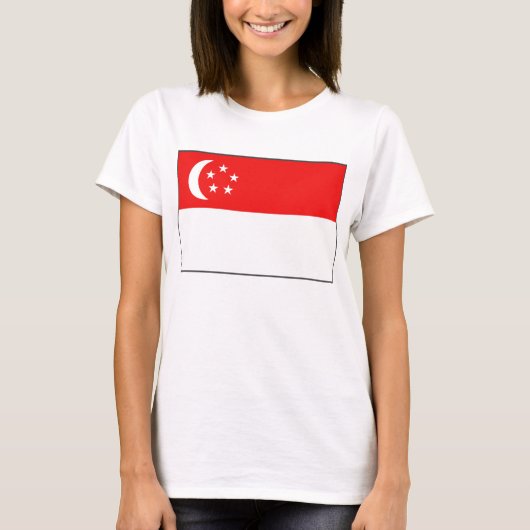 Singapur Flag x Map T - Shirt (Vorderseite)