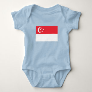 Singapur-Flagge Baby Strampler