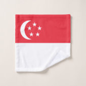 Singapur-Flagge Badhandtuch Set (Waschlappen)