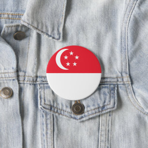 Singapur-Flagge Button