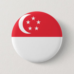 Singapur-Flagge Button