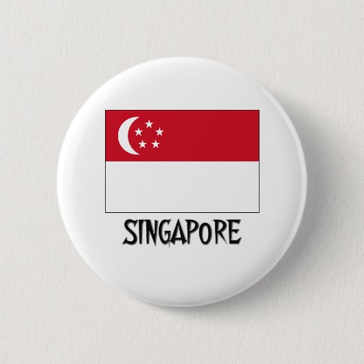 Singapur-Flagge Button (Vorderseite)