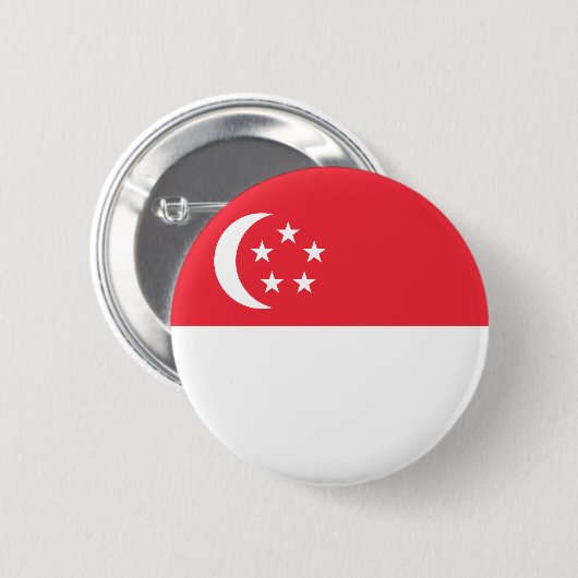 Singapur-Flagge Button (Vorne & Hinten)